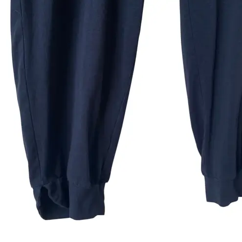 ANYBODY LOUNGE Cozy Knit Split Cuff Jogger Pants Size Large Navy Blue