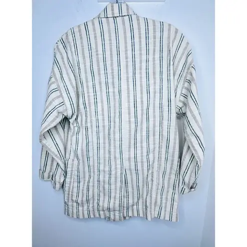 Maeve Anthropologie Meave Dolman Sleeve Striped Blazer Women's XS Boyfriend Classic