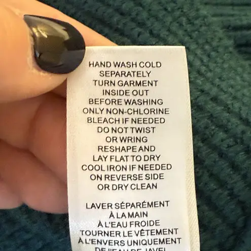 House Of Harlow 1960 Green Ribbed Turtleneck Cropped Sweater Small Holiday Party