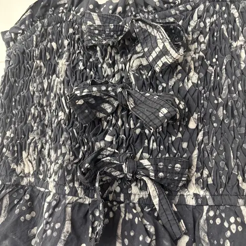 Ulla Johnson Roslyn Dress Batik Noir Size 12 New Cotton Tiered Ruffle Midi Maxi