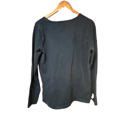 kim rogers Women's Black Long Sleeve Top Size XL
