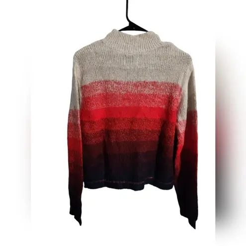 American Eagle  NWT Women Red Boxy Striped Sweater, red shades and beige 21”P2P