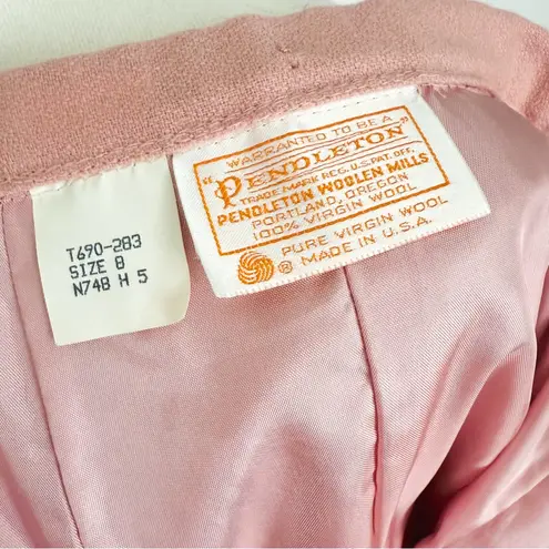 Pendleton Vintage 80’s Pure Wool Coord Skirt Suit in Dusty Rose | Size M