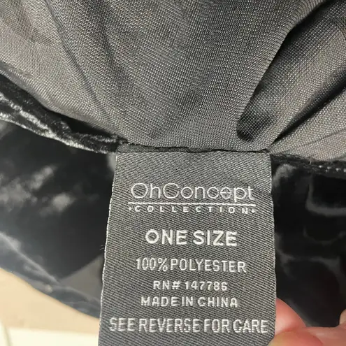 Black Velvet Burnout Kimono Duster Drape Front One Size Whimsigoth Dark Fairy