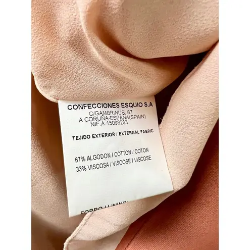 AC by Alba Conde Sleeveless Tie Waist Fit & Flare Mini Dress Pink Orange Size 40