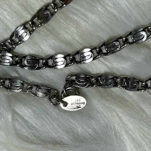 Vintage Les Bernard Inc. long Necklace Silver