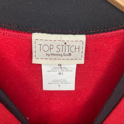 Vintage top stitch snowman crewneck Red Size L