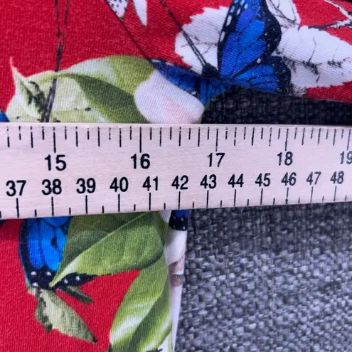 Roberto Cavalli Dress Size M Mini Y2K Boho Floral Butterfly Lemon Persimmon