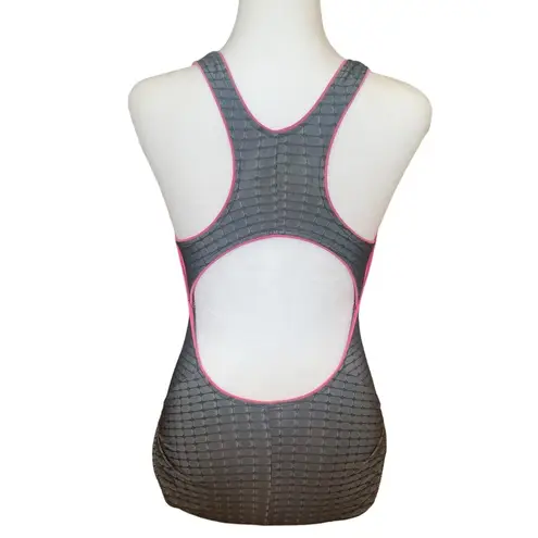 Nike  Womens One Piece Swimsuit Gray and Pink