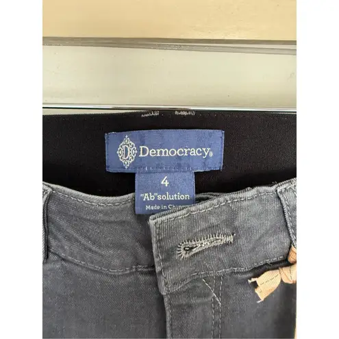 Democracy Women’s 4 Grey Ab Solution Booty Lift Jegging New