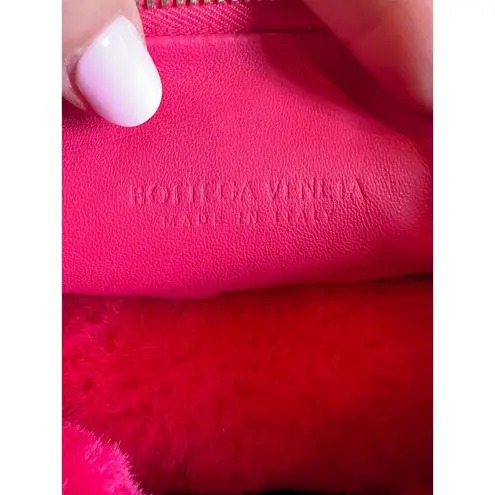 Bottega Veneta Shearling Mini Jodie Bag in Lollipop & Gold