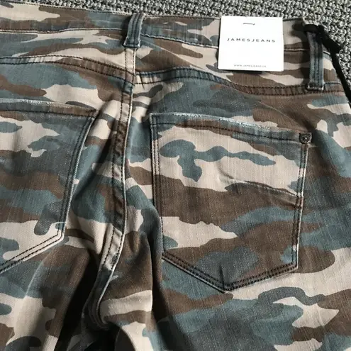James Jeans Camo Twiggy Ankle Mid Rise Skinny Size 26 Dark Admiral