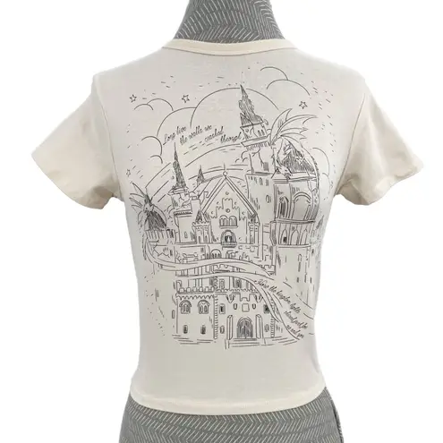 Taylor Swift Speak Now Babydoll Tee Kingdom Lights Castle Dragons Cream Size XS