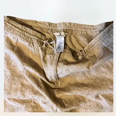 Woolrich Y2K tan floral utility cargo skirt size 14