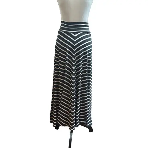 AB Studio Chevron Print Striped Maxi Skirt Size S Casual Beach