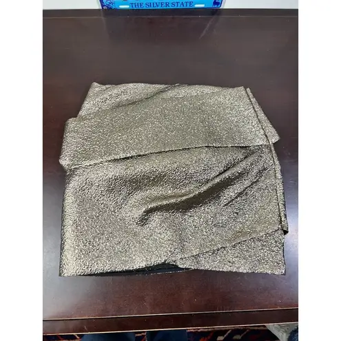 MNG Casual Metallic Textured Mini Skirt with Bow Detail Women's Size XS Gold