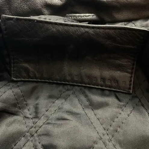 Jacqueline Ferrar i Genuine Leather Size Small Hooded Snap Sleeves Vintage