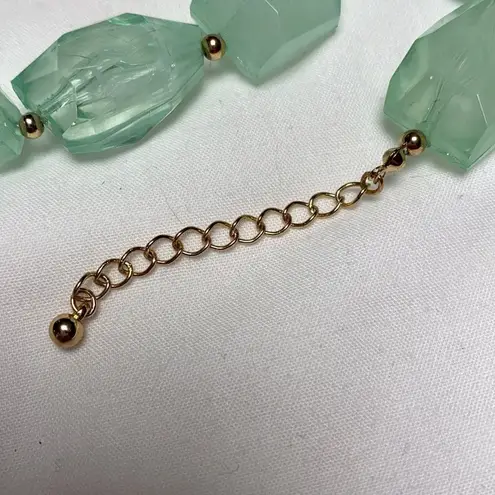 Chunky Sea Foam Green Lucid Statement Necklace