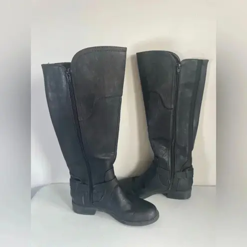 G by Guess Harson Knee High Black Zipper Boot Sz 6.5M EUC!