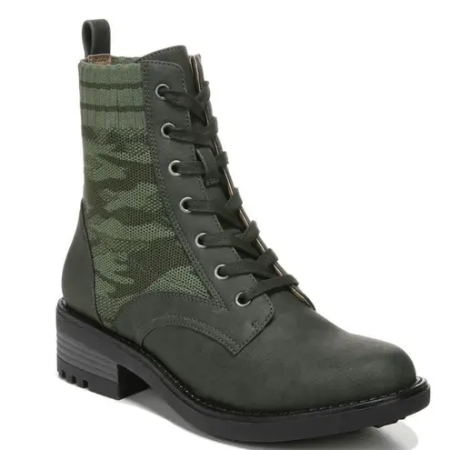 Life Stride Knockout Lace-Up Combat Boot, Comfort Boot, Green Olive, Size 8, NWT