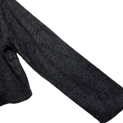 Reformation  Jeans Hoodie Womens Large Grey Pullover Cropped Fuzzy Oversized