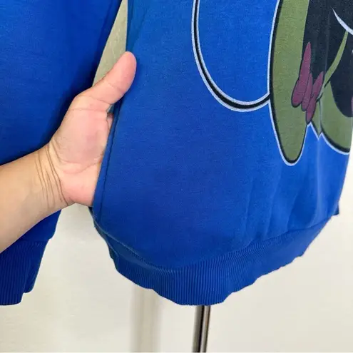 Minnie Mouse Ear Hoodie Blue Pullover Sweatshirt Blue