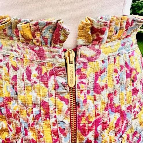 Zac Posen Zac Pozen for Target Metallic Brocade Pleated Mini Skirt