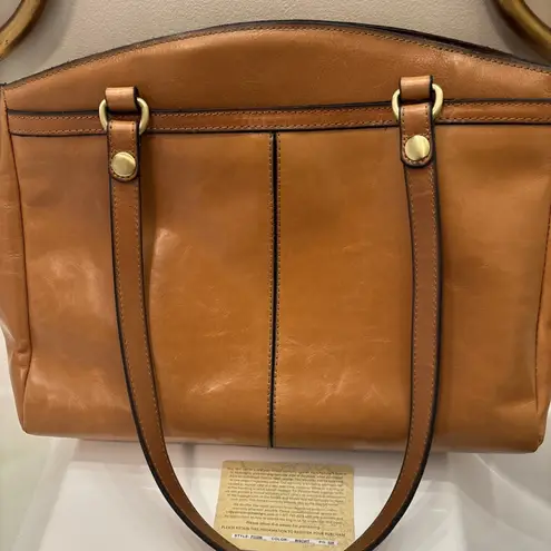 Patricia Nash Heritage Collection Poppy Satchel Leather Bag Tan Brown AUTHENTIC