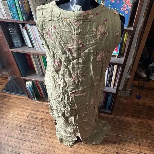 April Cornell vintage embroidered floral jumper dress Green Size L