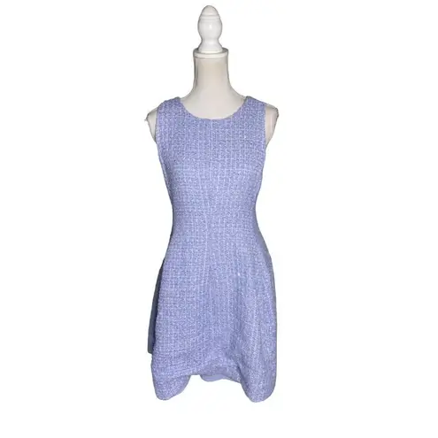 Emporio Armani Sleeveless Tweed Dress Blue Womens Size IT 44 US 8