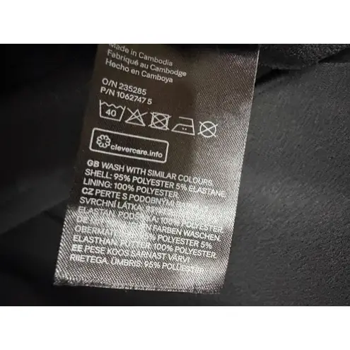 H&M  Black Faux Wrap Jersey Style Dress Size Large Formal Date Night Office