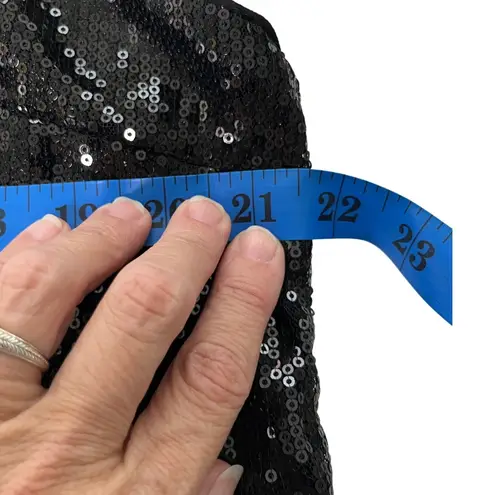 Grace Karin Grace Karin Black Sequin Camisole Top 2XL Lined Sparkle Tank Adjustable Strap