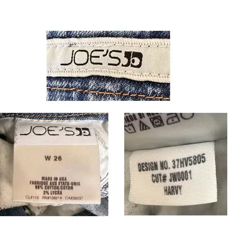 joe's jeans Vintage Joe's Bootcut Jeans in Harvey Wash Waist 26 Blue Denim Distress…