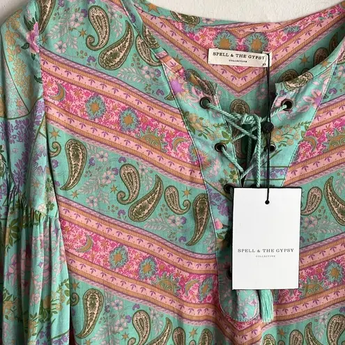 Spell & The Gypsy Collective City Lights Blouse Sage Blush