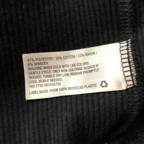 Prologue Womens Top V Neck Long Sleeve Ribbed M