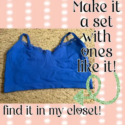 Aerie  Neon Pink Superchill Seamless Lace Trim Corset Tank Top Bralette - size XL