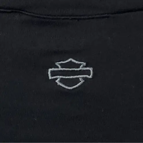 Harley Davidson Ladies Turtleneck EMBROIDERED LOGO Top Size S perfect layer. Black