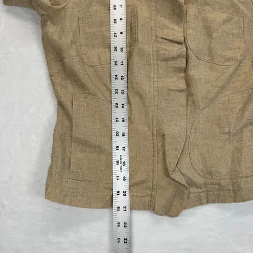 To The Max Linen Blend Suit Set Blazer Pants Career Interview Size 2 Tan - Image 4