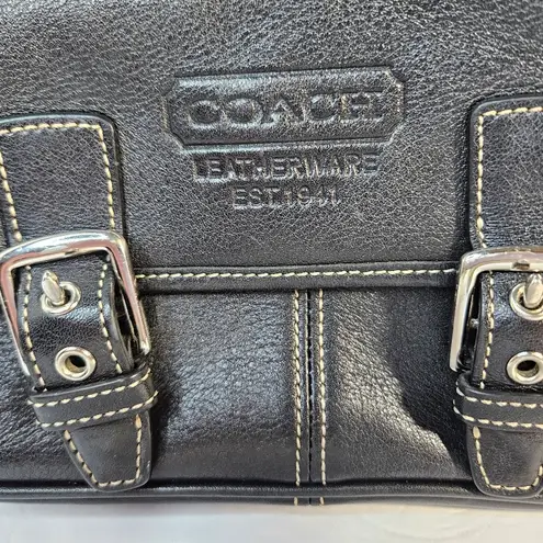 Coach Vintage  Leather Double Buckle crossbody