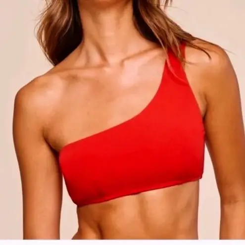 Andie Swim 'The Wyndwood' Bikini Swim Top in Cherry Red NWT Size XL