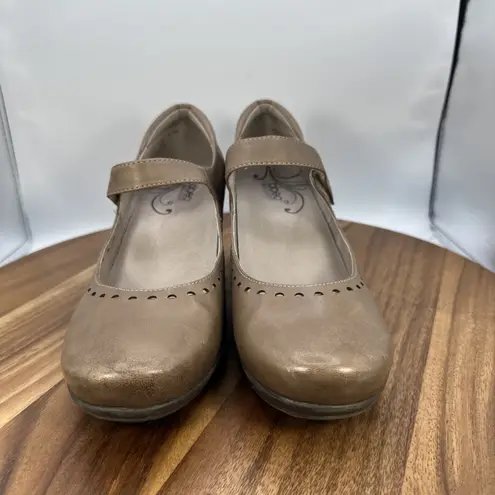 Abeo Penny Mary Jane Heels Shoes Brown Leather Retro Comfort Women's 10N Size 10