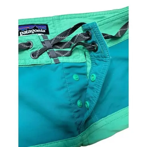 Patagonia  Womens Sz 6 Board Skirtie Swim‎ Mini Skirt Blue Green Nylon Hiking