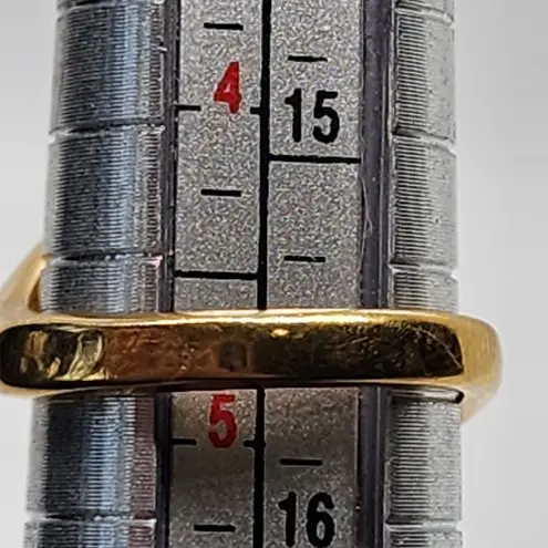 Vintage 14KT GE Gold & Pink Austrian Crystal Ring (4.75) Pink