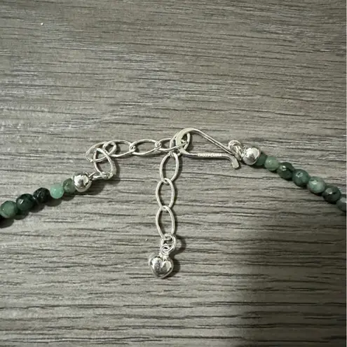 Jay King Graduated Malachite Bead Necklace Sterling Fluted Hook Close 20" Green