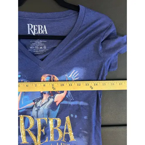 Reba McEntire Band Tee Size Large Fitted V Neck Women Concert Country