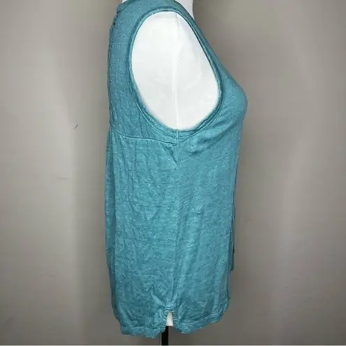 Cynthia Rowley  teal/Blue Linen Tank Top