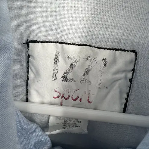 Womens Vintage Zip Bomber Jacket S Blue Painted Southwest Detail Aztec Pockets