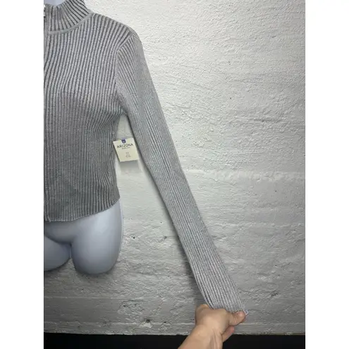 Arizona Jeans arizona jean company Zip Up sweater Gray Extra-large Cropped