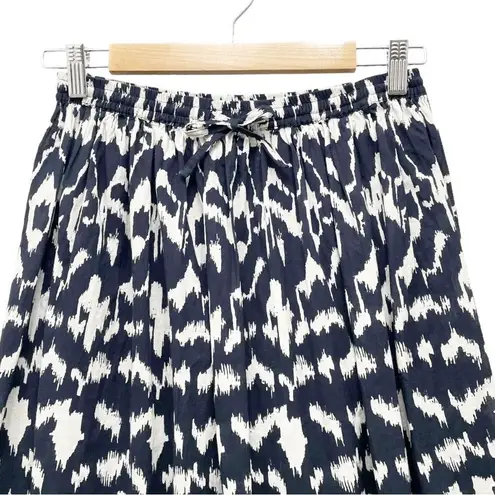 Chadwick's Chadwick’s of Boston Tiered Maxi Peasant Skirt Black & Cream Ikat Size Medium