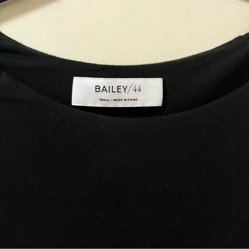 Bailey 44 Georgina Black long sleeve Dress with Faux Leather hem- Small- NWT